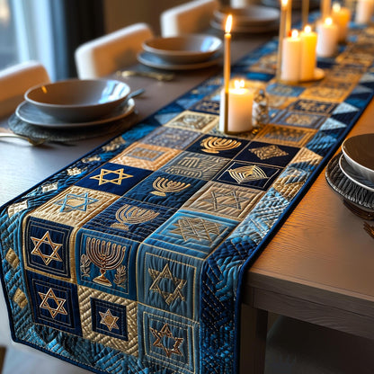 Hanukkah Glow Quilted Table Runner GFTOMA9449