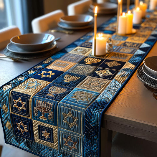 Hanukkah Glow Quilted Table Runner GFTOMA9449