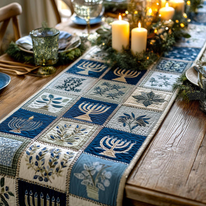 Hanukkah Patchwork Quilted Table Runner GFTOMA9450
