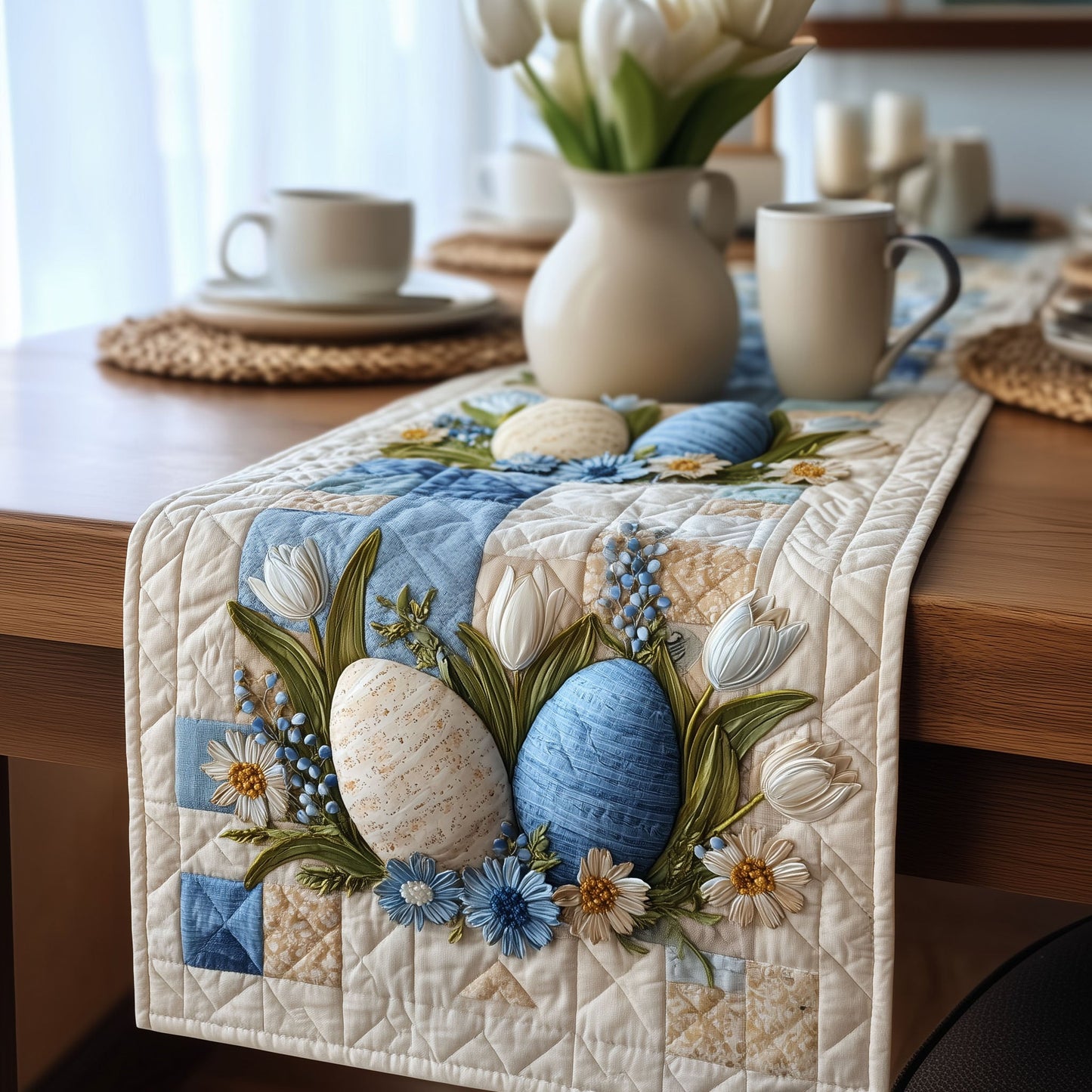 Egg Hunt Quilted Table Runner GFTOMA9465