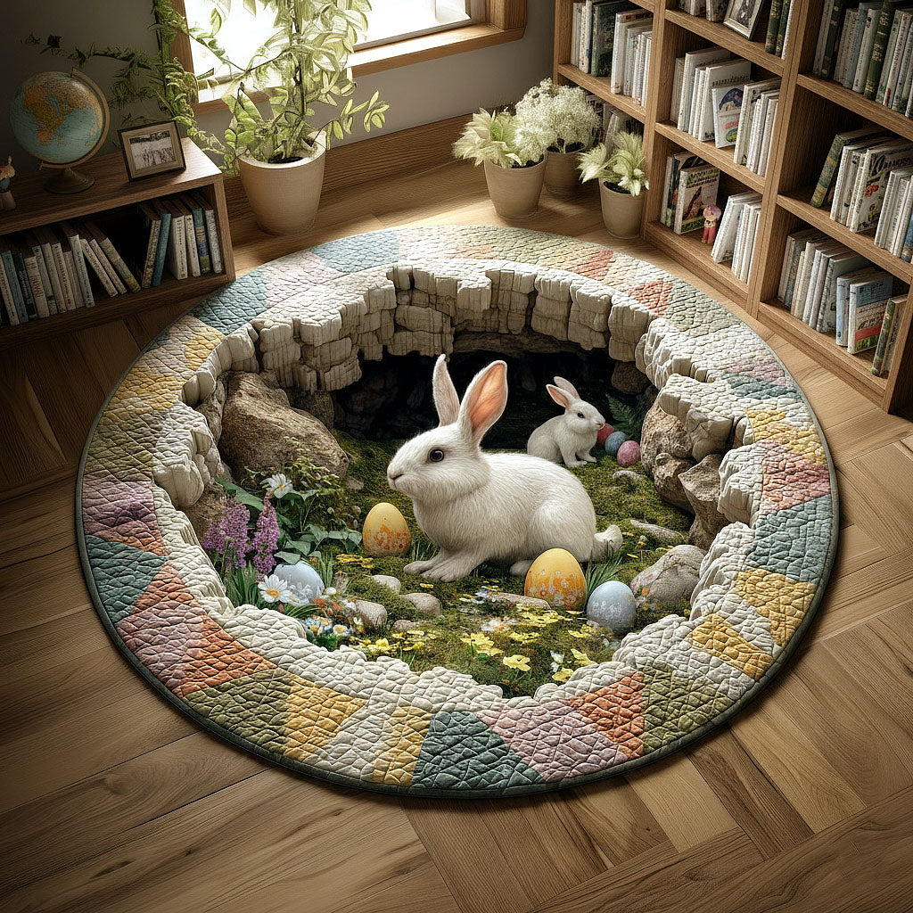 Bunny Bloom Quilted Round Mat GFTOMA9473