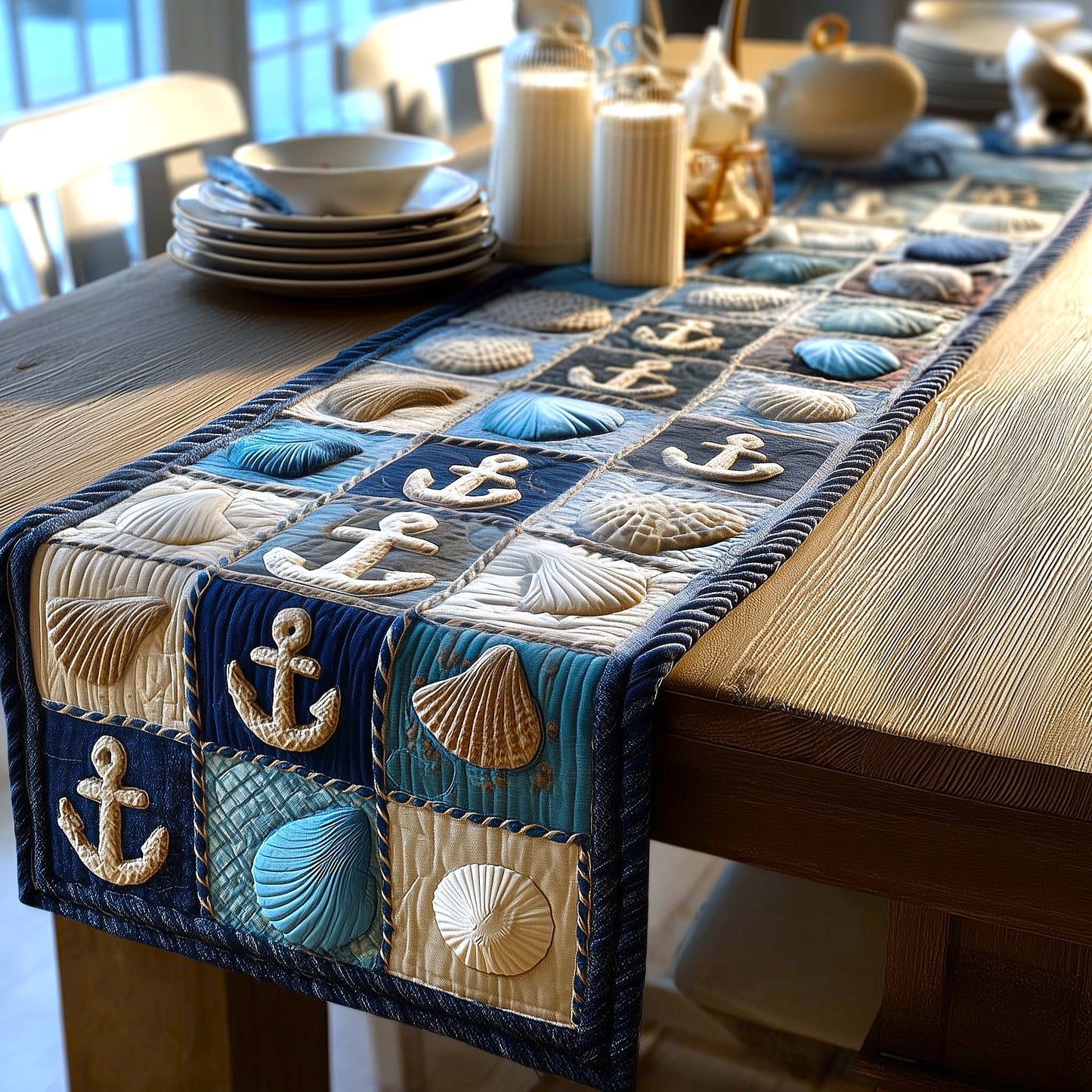 Coastal Charm Quilted Table Runner GFTOMA9497