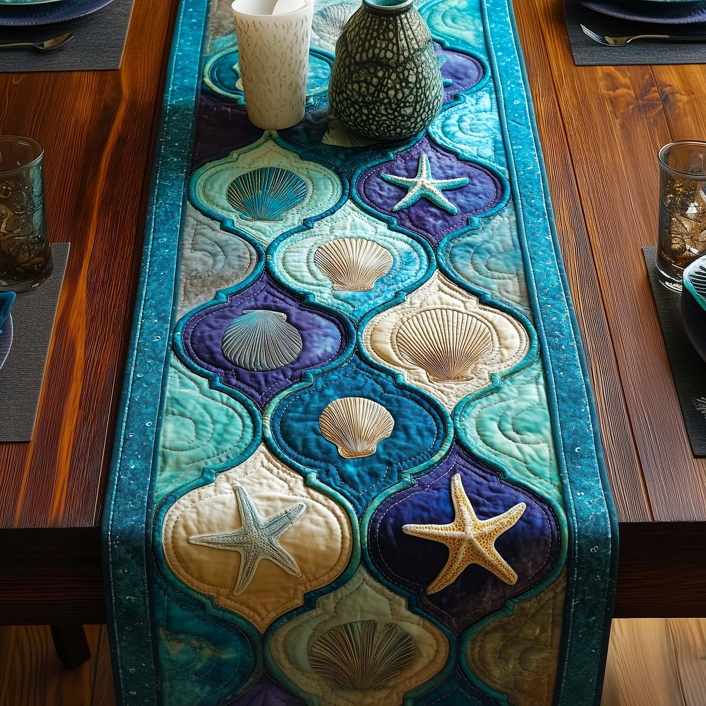 Shell Breeze Quilted Table Runner GFTOMA9498