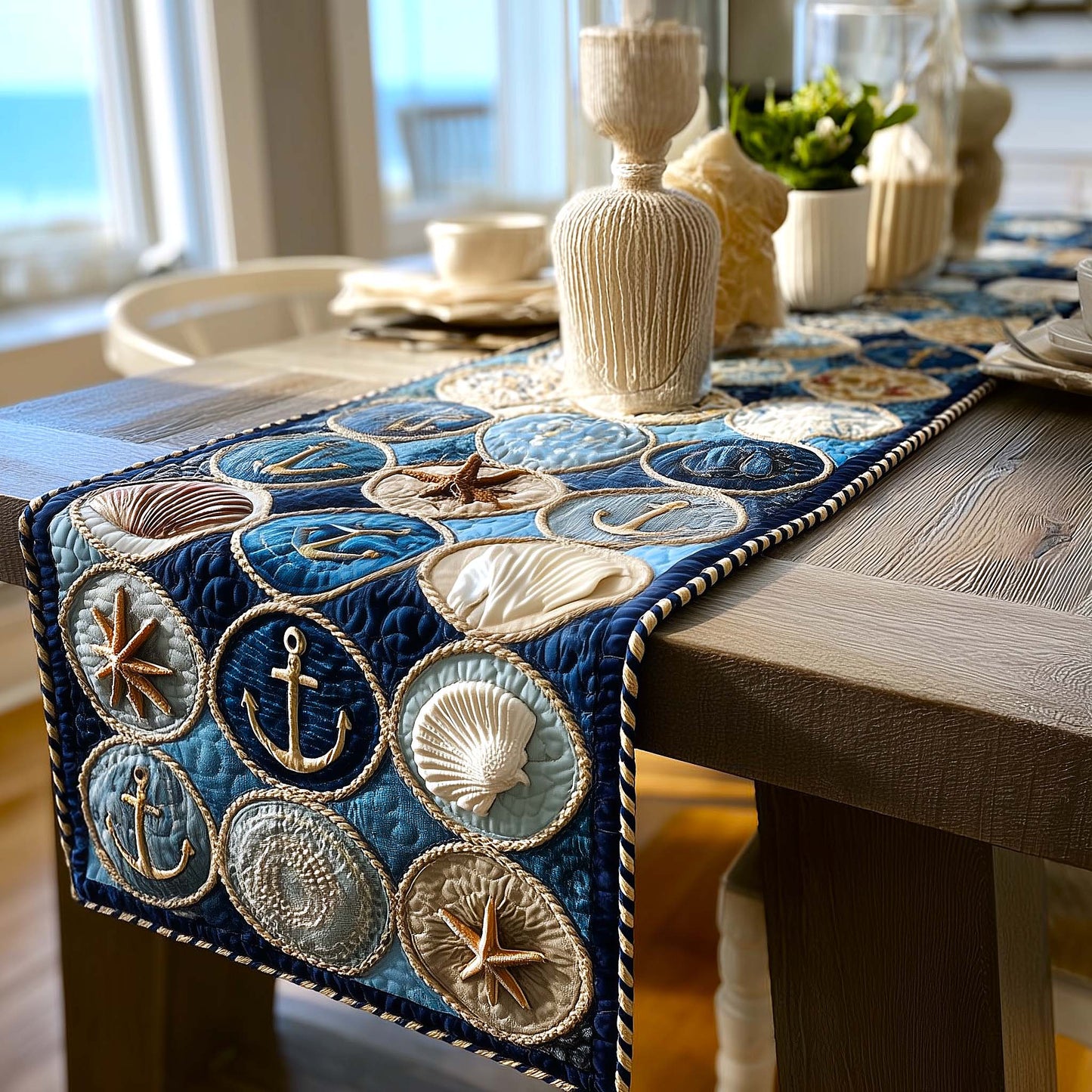 Coastal Patch Quilted Table Runner GFTOMA9499