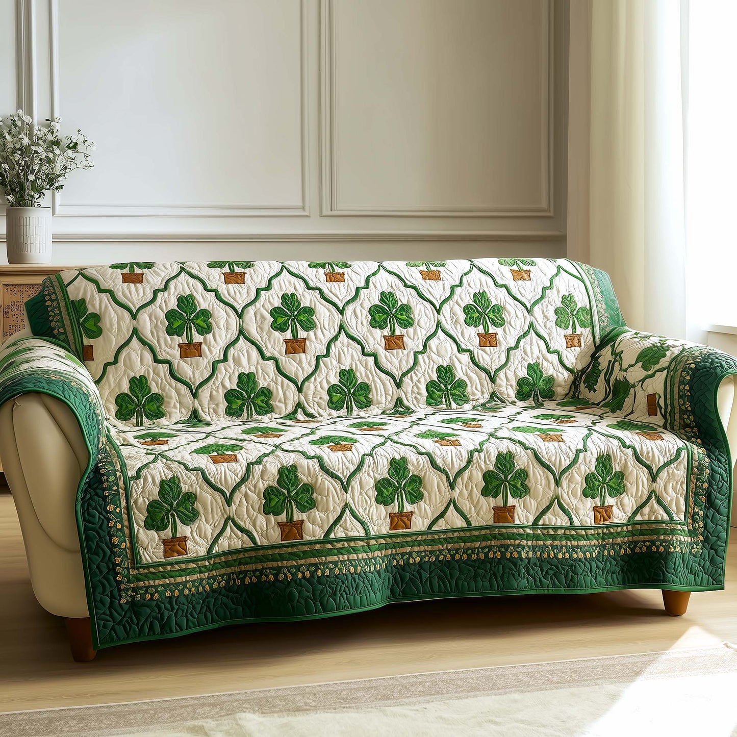 Celtic Knot Quilted Sofa Cover GFTOMA9515