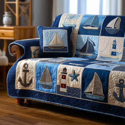 Coastal Charm Quilted Sofa Cover GFTOMA9522