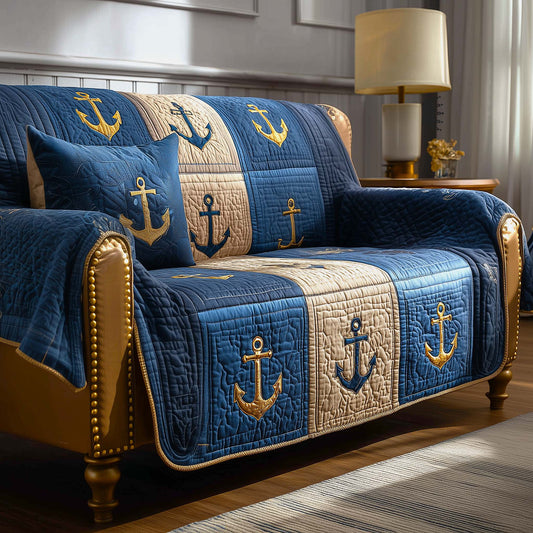Coastal Patch Quilted Sofa Cover GFTOMA9524