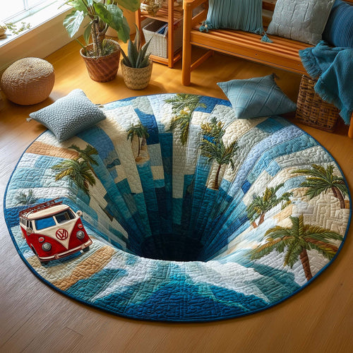 Groovy Van Quilted Round Mat GFTOMA9527