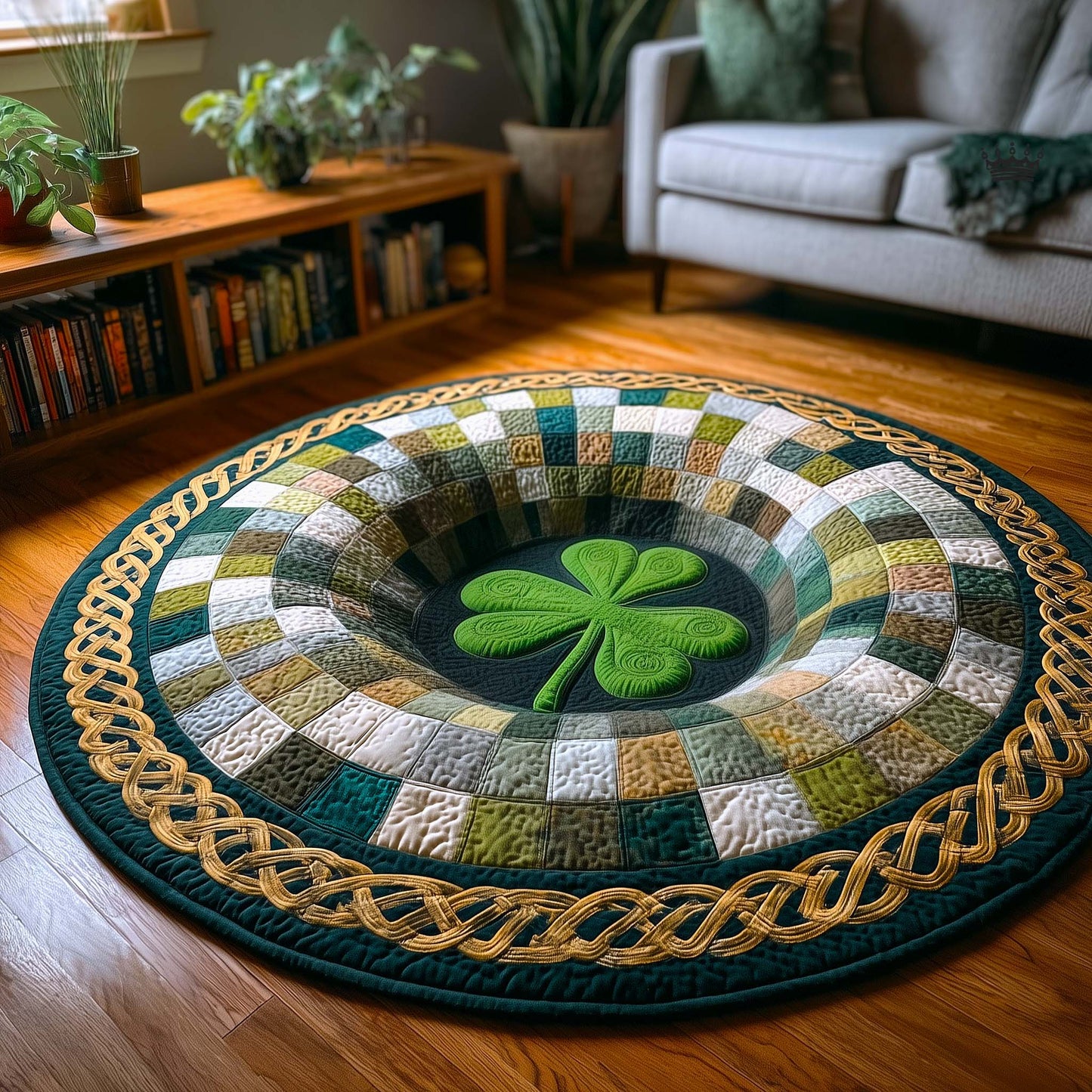 Celtic Knot Quilted Round Mat GFTOMA9537
