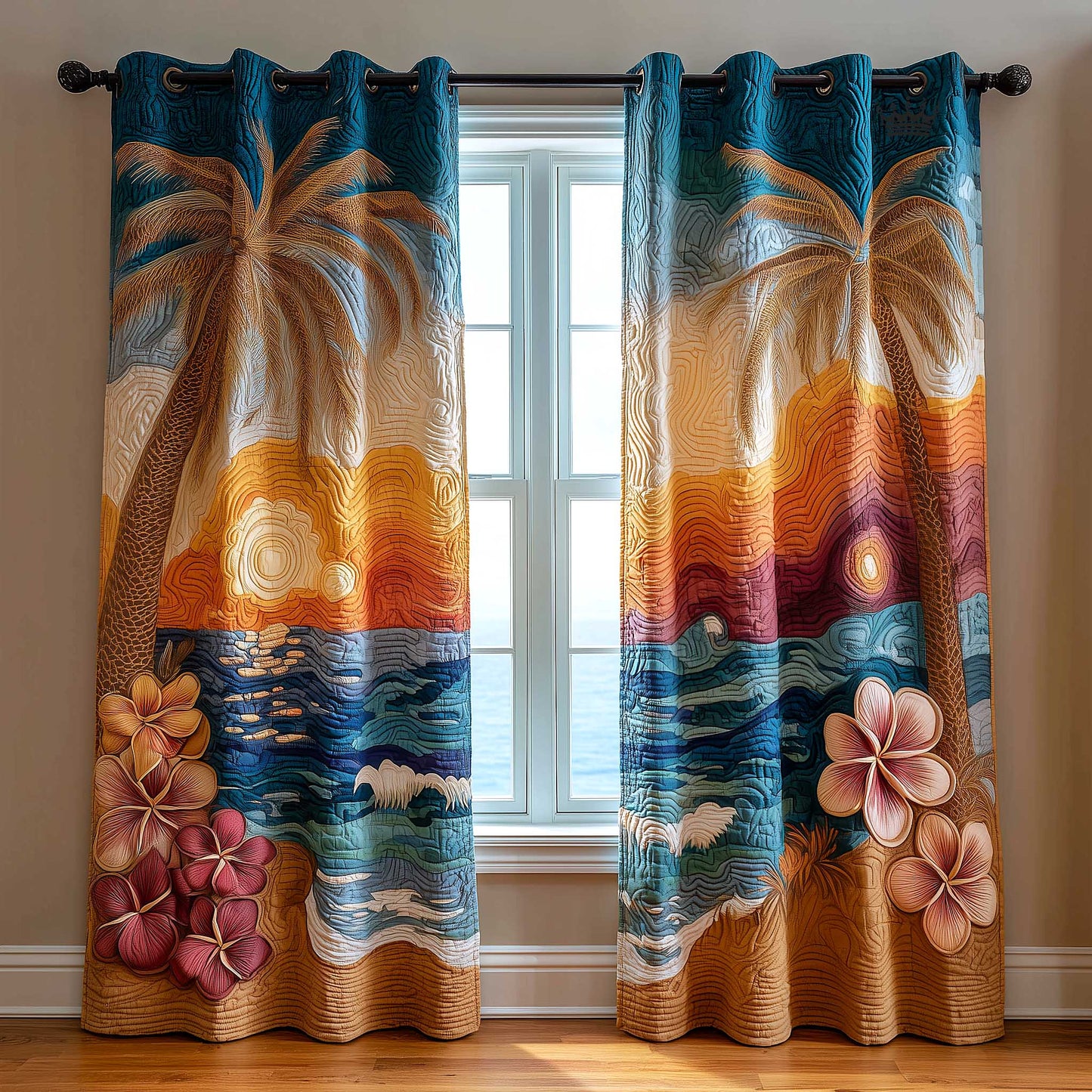 Beach Bliss Quilted Curtains GFTOMA9574