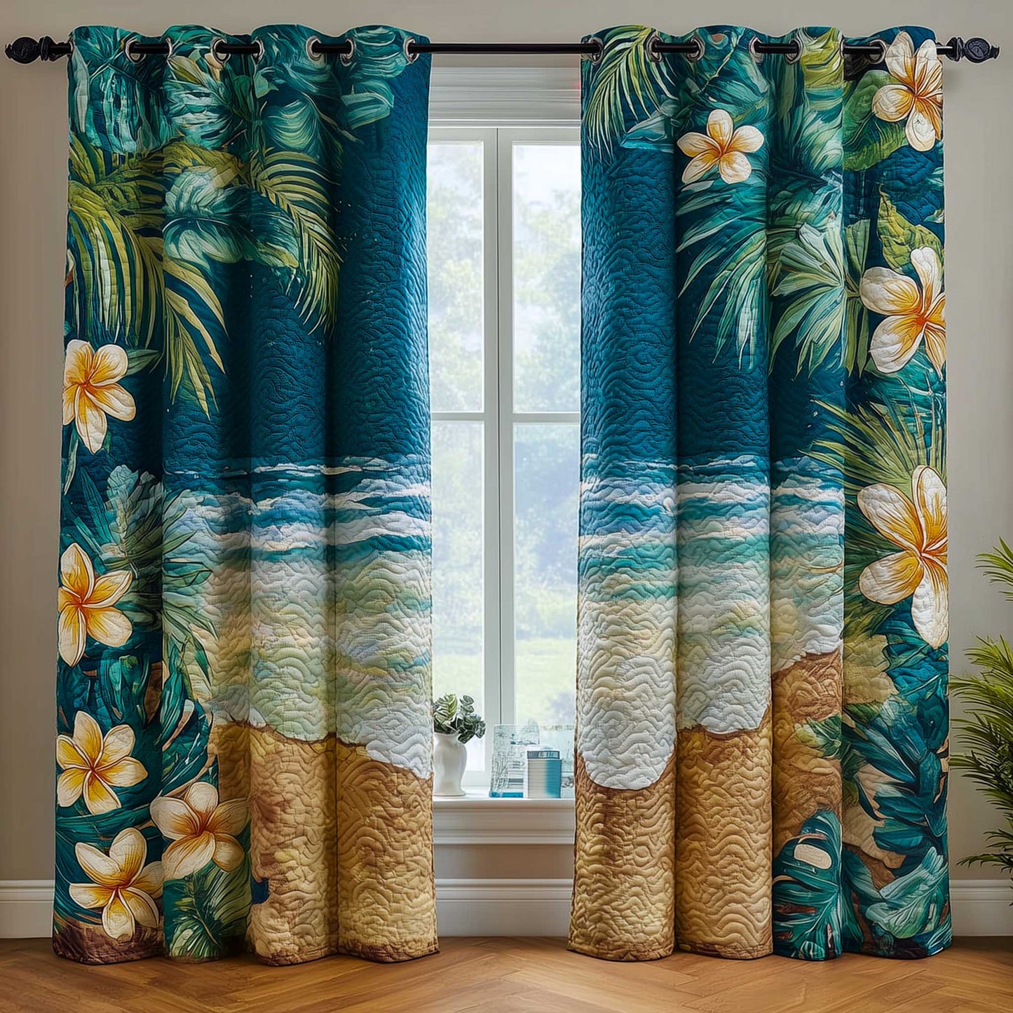 Boho Beach Quilted Curtains GFTOMA9577