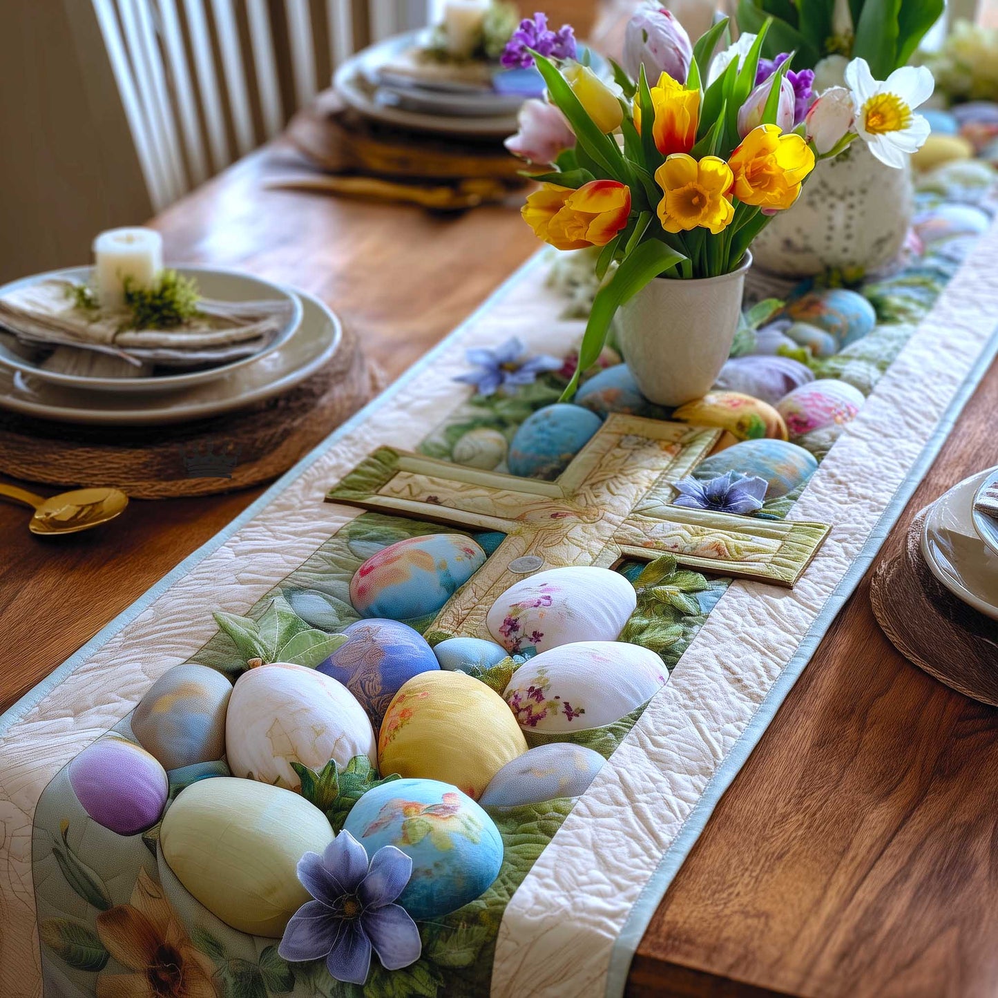 Easter Grace Quilted Table Runner GFTOMA9583