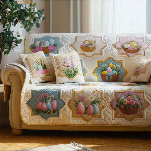 Egg Hunt Quilted Sofa Cover GFTOMA9601