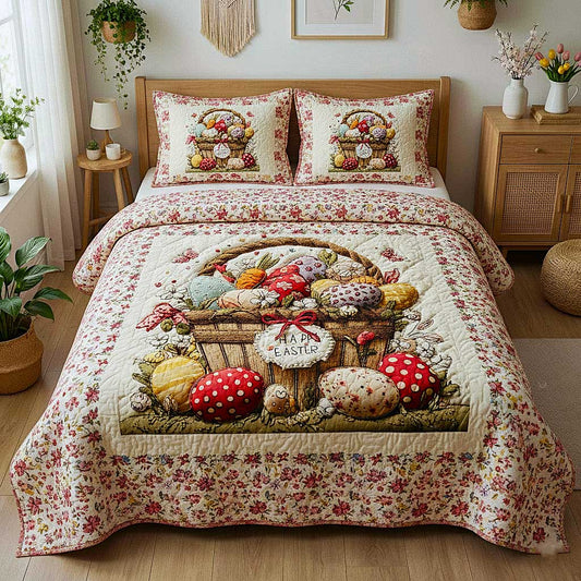 Egg Hunt 3-Piece Quilted Bedding Set GFTOMA9608