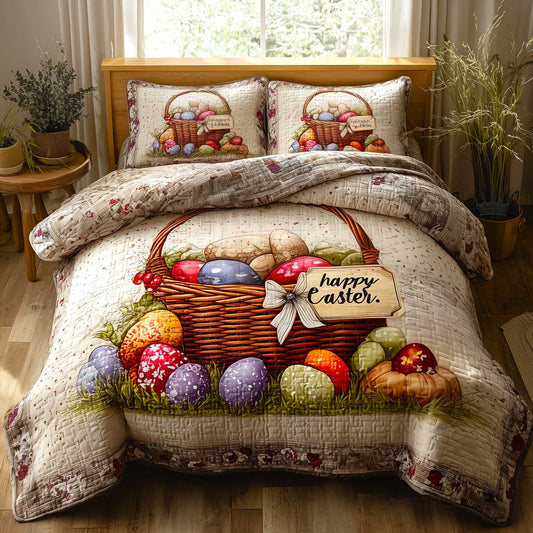 Egg Garden 3-Piece Quilted Bedding Set GFTOMA9611