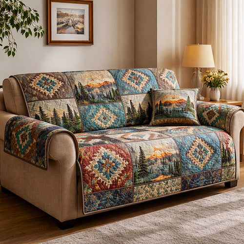 Heritage Weave Quilted Sofa Cover GFTOMA9658