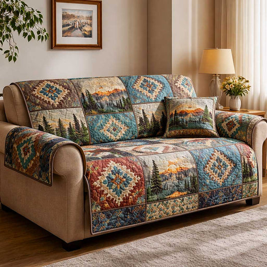 Heritage Weave Quilted Sofa Cover GFTOMA9658