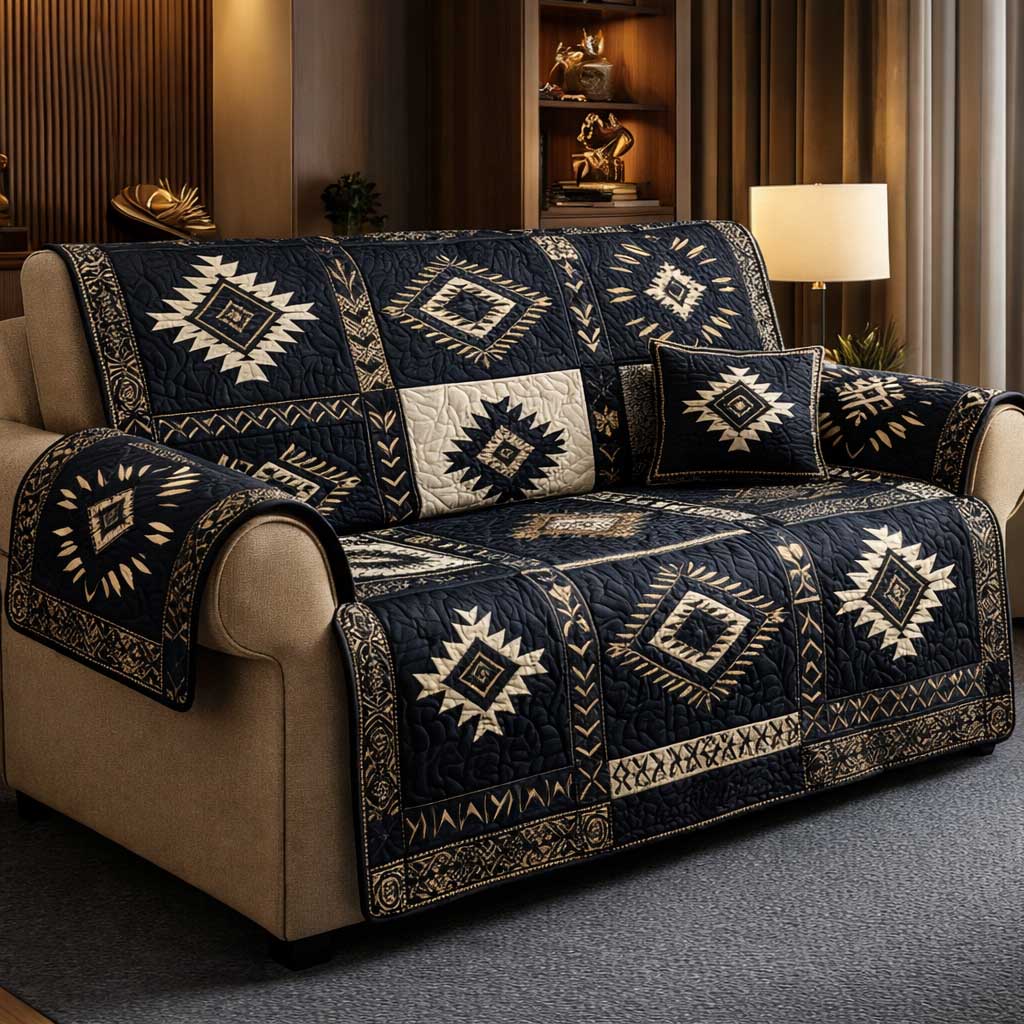 Heritage Patch Quilted Sofa Cover GFTOMA9661