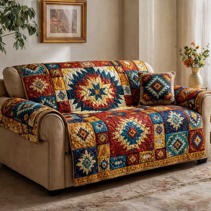Tribal Lines Quilted Sofa Cover GFTOMA9662