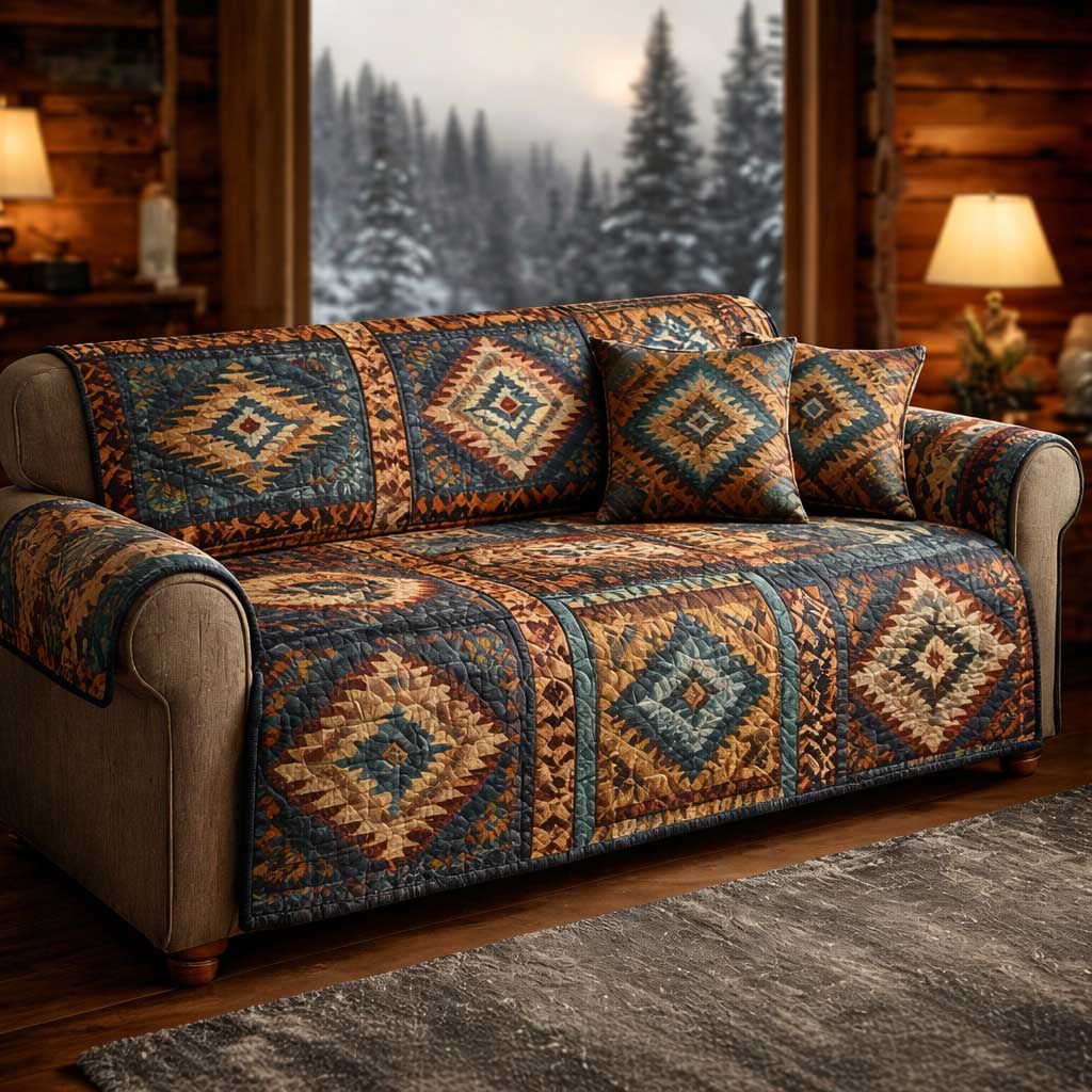Heritage Weave Quilted Sofa Cover GFTOMA9664