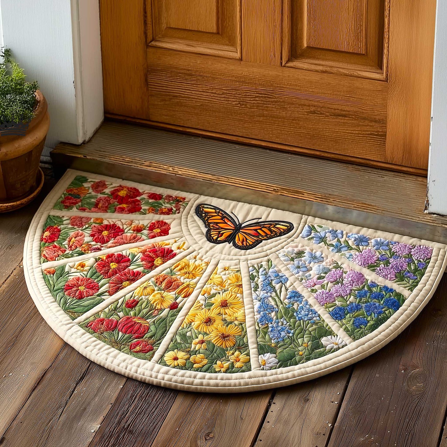 Butterfly Meadow Quilted Welcome Mat GFTOMA9673