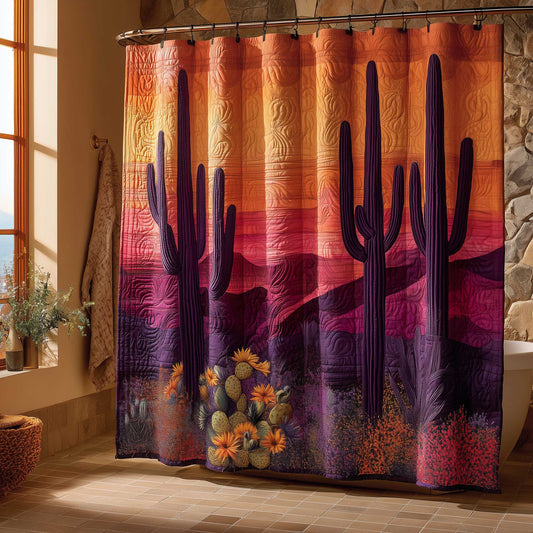 Terracotta Cactus Shower Curtain GFTOMA9749