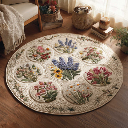 Farm Bloom Quilted Round Mat GFTOMA9773