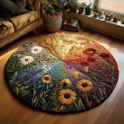 Cottage Bloom Quilted Round Mat GFTOMA9777