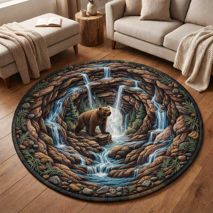 Wilderness Bear Quilted Round Mat GFTOMA9779