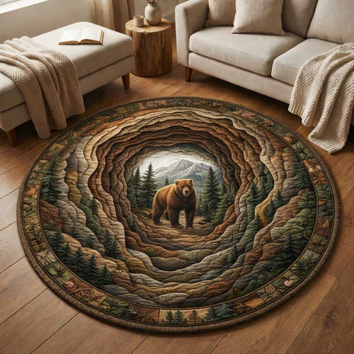Wilderness Bear Quilted Round Mat GFTOMA9781