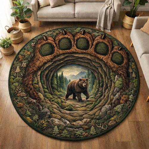 Wilderness Bear Quilted Round Mat GFTOMA9782