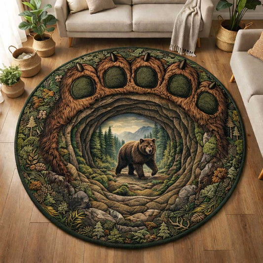 Wilderness Bear Quilted Round Mat GFTOMA9782