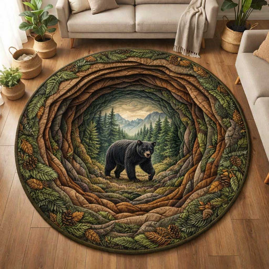Wilderness Bear Quilted Round Mat GFTOMA9783