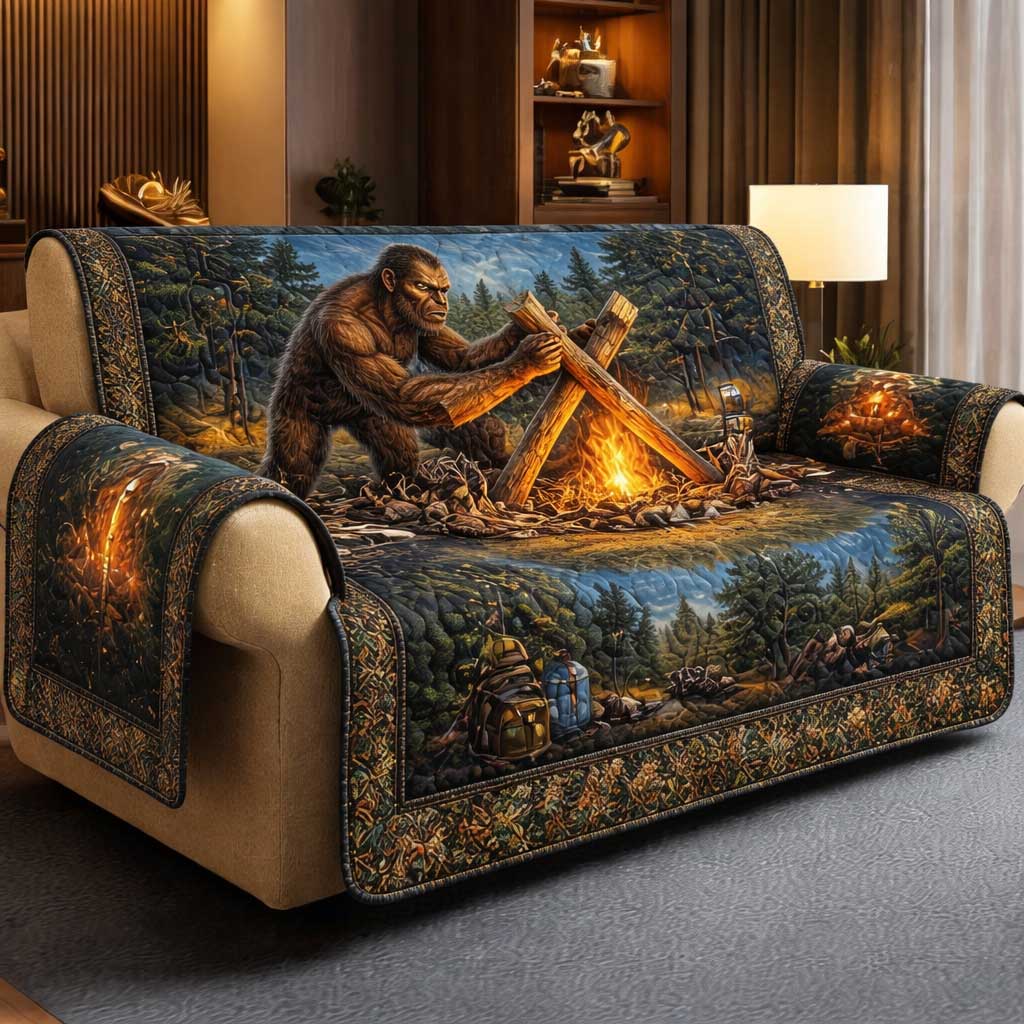 Camp Bigfoot Quilted Sofa Cover GFTOMA9808