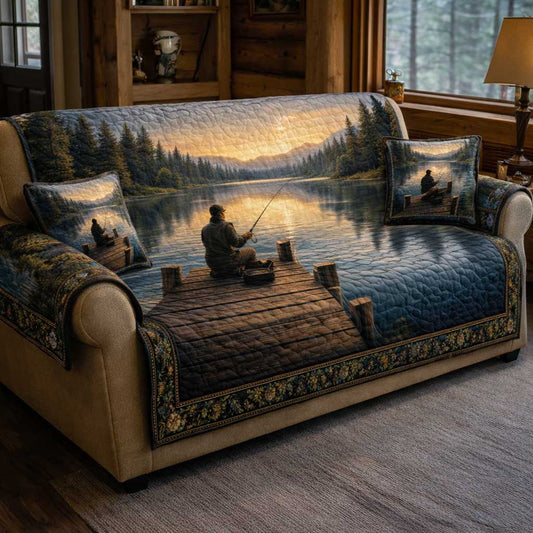 Lake Angler Quilted Sofa Cover GFTOMA9813