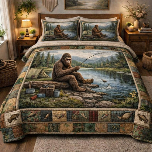 Camp Bigfoot 3-Piece Quilted Bedding Set GFTOMA9830