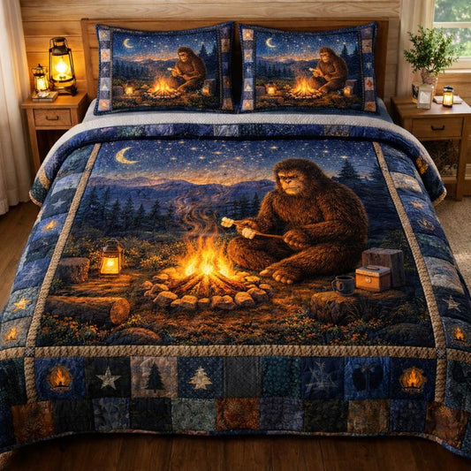 Squatch Trek 3-Piece Quilted Bedding Set GFTOMA9834