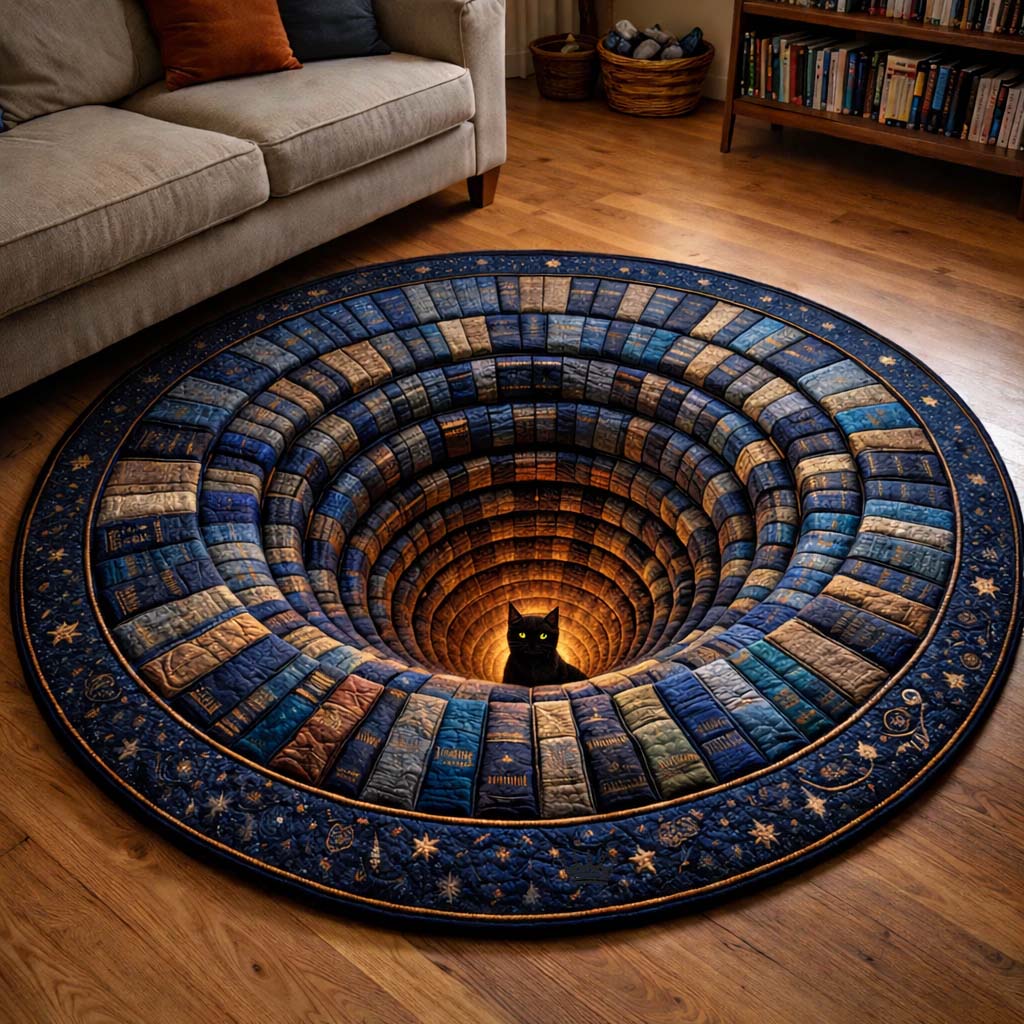 Book Haven Quilted Round Mat GFTOMA9842