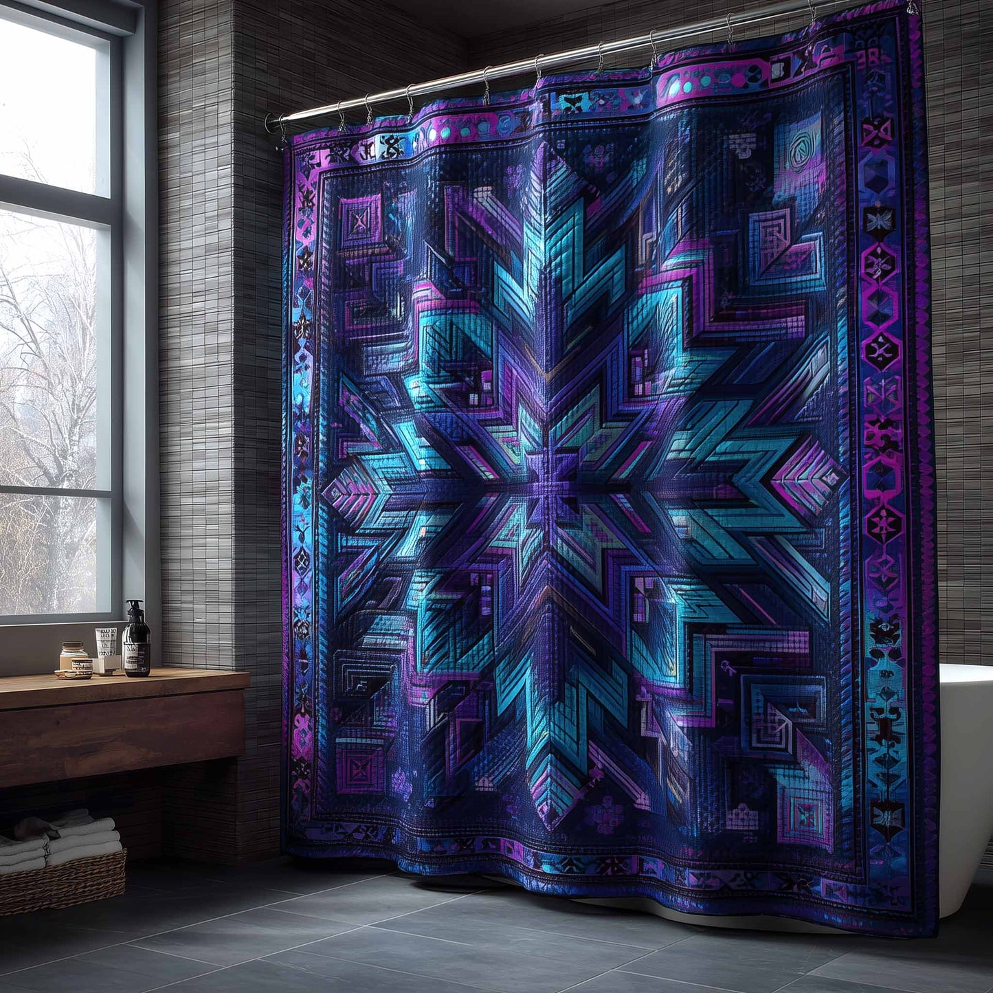 Rustic Tribal Shower Curtain GFTOMA9866