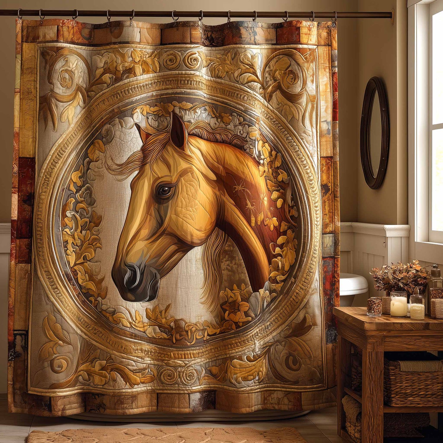 Majestic Horse Shower Curtain GFTOMA9872