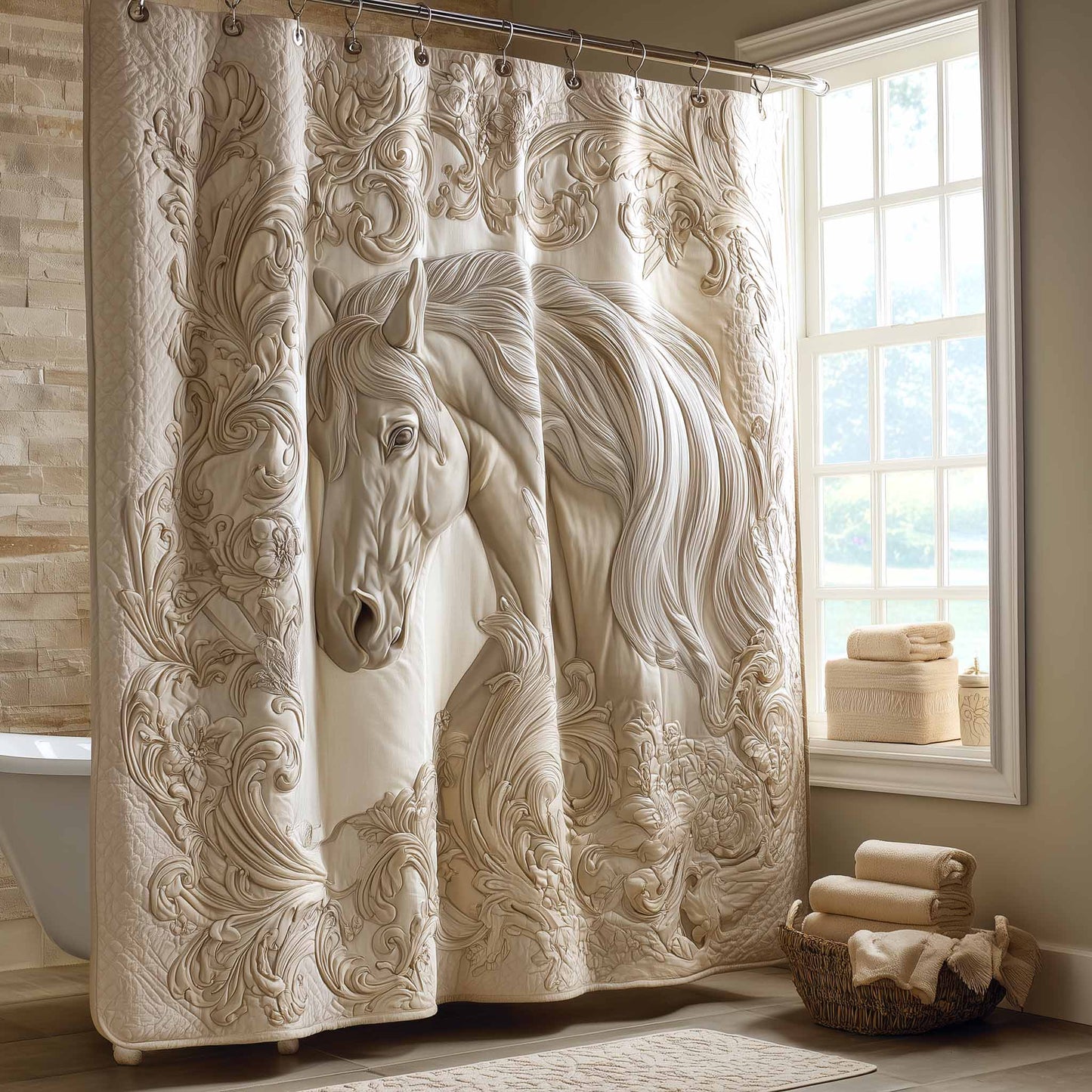 Frontier Horse Shower Curtain GFTOMA9877