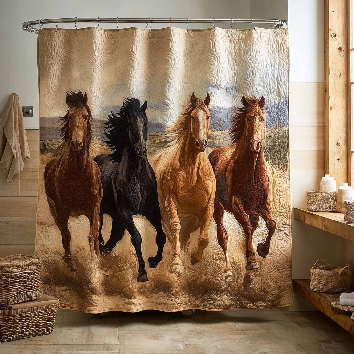 Prairie Horse Shower Curtain GFTOMA9878