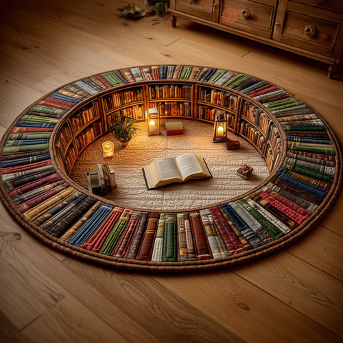 Book Haven Quilted Round Mat GFTOMA9879
