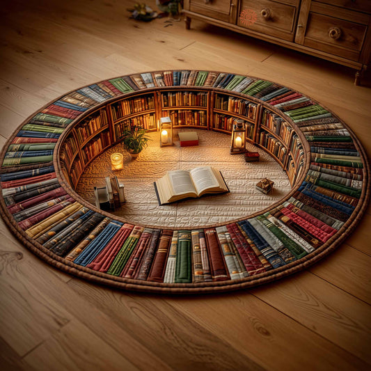 Book Haven Quilted Round Mat GFTOMA9879