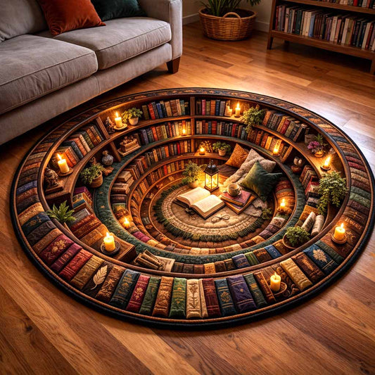 Cozy Reads Quilted Round Mat GFTOMA9881