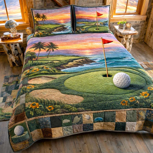 Vintage Tee 3-Piece Quilted Bedding Set GFTOMA9892