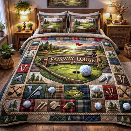 Elite Fairway 3-Piece Quilted Bedding Set GFTOMA9894