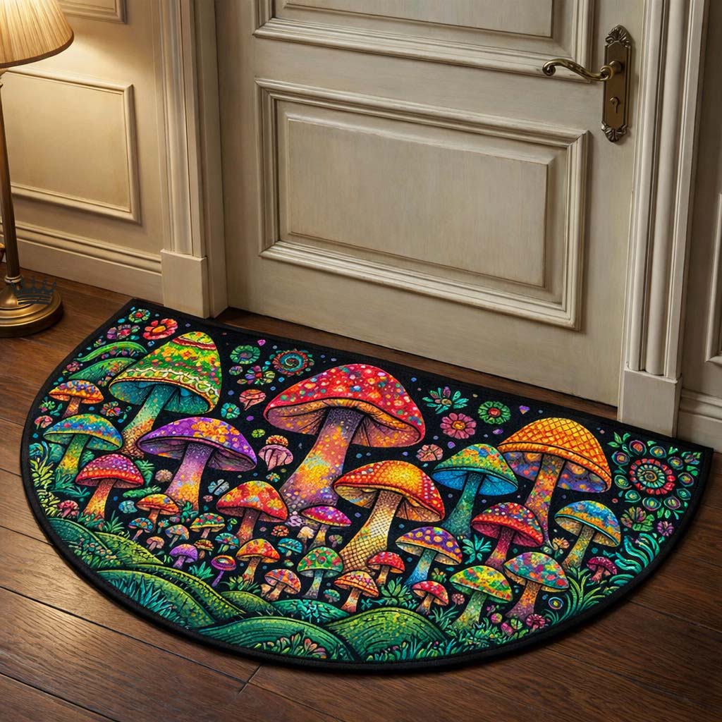Botanical Mycology Quilted Welcome Mat GFTOMA9902