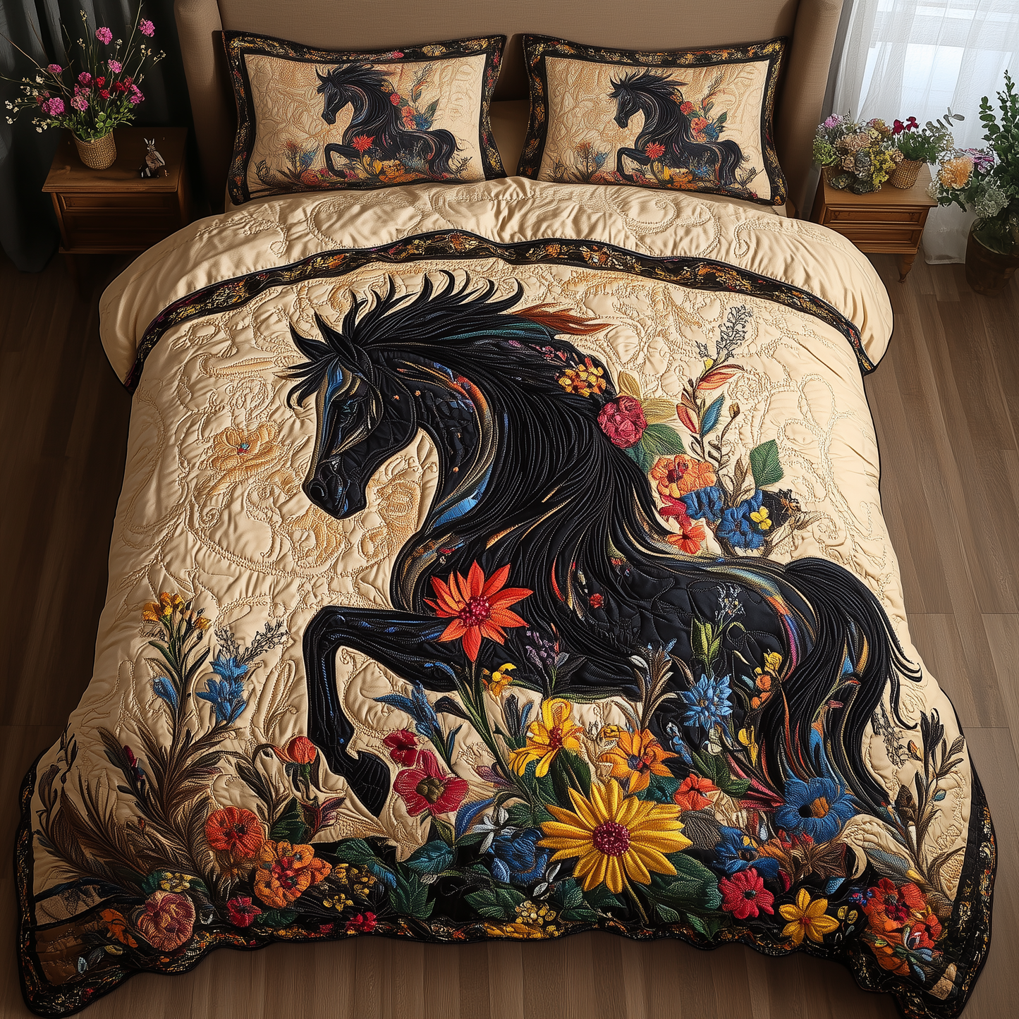 Dark Horse 3-Piece Quilted Bedding Set GFTONL1190