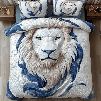 Blue Swirl Lion King 3-Piece Quilted Bedding Set GFTONL1578